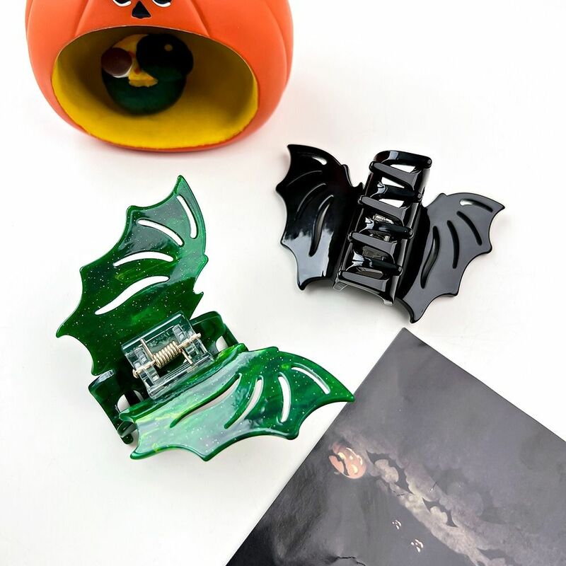 Clip de garra de murciélago de Halloween, horquilla de tiburón Y2k, accesorios para el cabello, pasadores de ala de murciélago, garra de pelo de viaje
