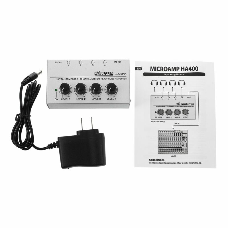 AMPLIFICADOR DE microamplificador de Audio estéreo HA400, auriculares ultracompactos de 4 canales