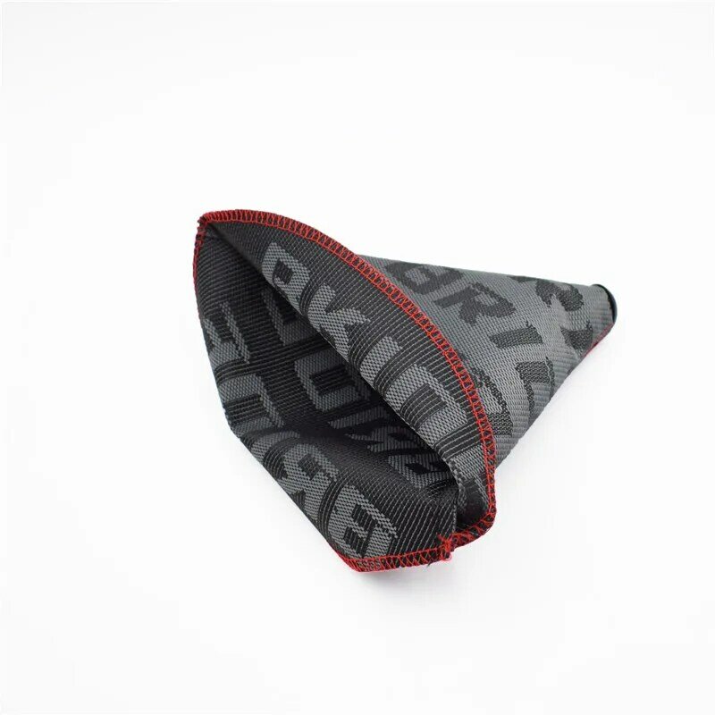 Noiva-alta qualidade Hyper Fabric Shifter Boot, Corrida Shift Knob Cover, Coleiras de carro universal com costura vermelha