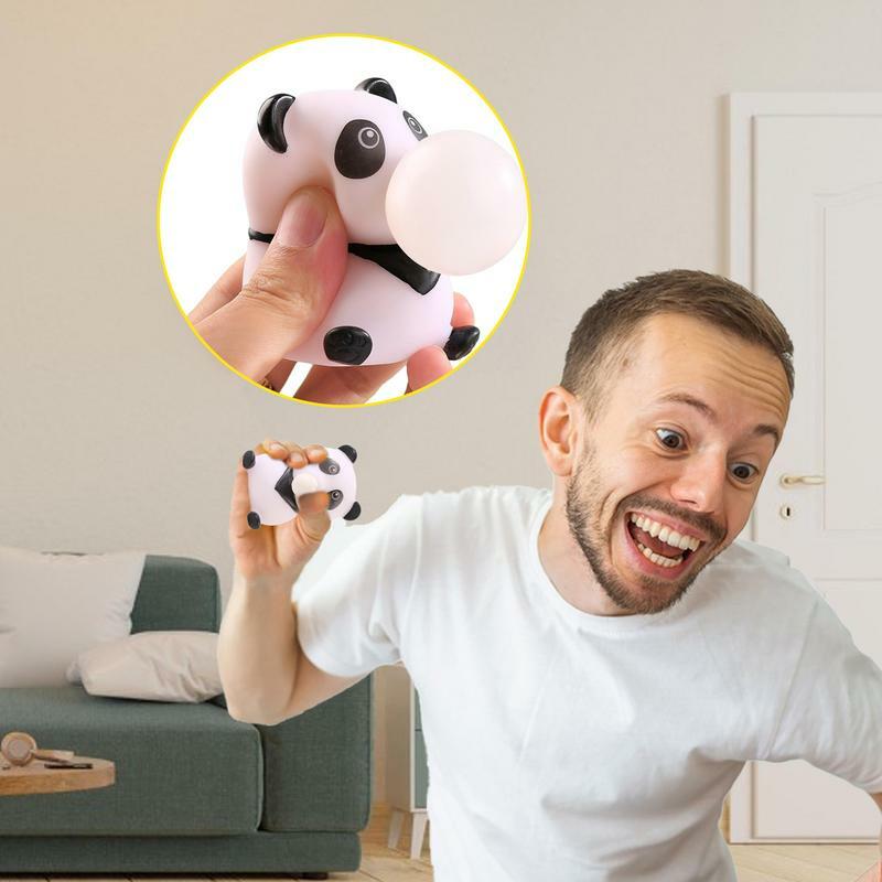 Panda Squeeze Fidget Toys Squeeze Vent Toy Brinquedo de pulso de mão impermeável Bola de rebote para família