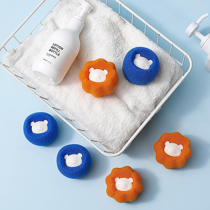 Kit de bola de lavandería reutilizable para el hogar, Bola de limpieza de pelusa, pelusa, pelos de mascotas, producto para el hogar, 1/5 piezas
