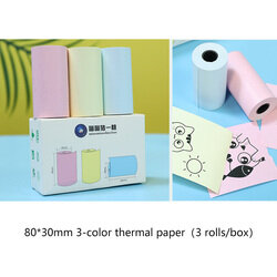 Peripage papel térmico de 50x15mm, 56x30mm, 70x30mm, 80x30mm, 110x30mm, precio barato con la mejor calidad, adecuado para A6/A8