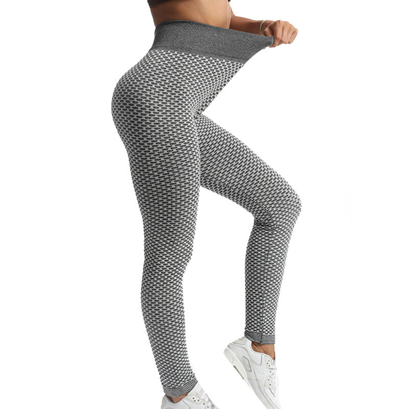 NDUCJSI Push Up Casual Stretchy Honeycomb Design Seamless Leggings Workout Sport Leggins Women Pencil Pants Fitness Gym Sexy New