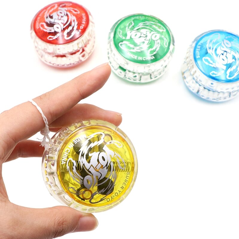 Boule Yo-Yo brillante intéressante, matériau ABS réactif pour fête d'anniversaire