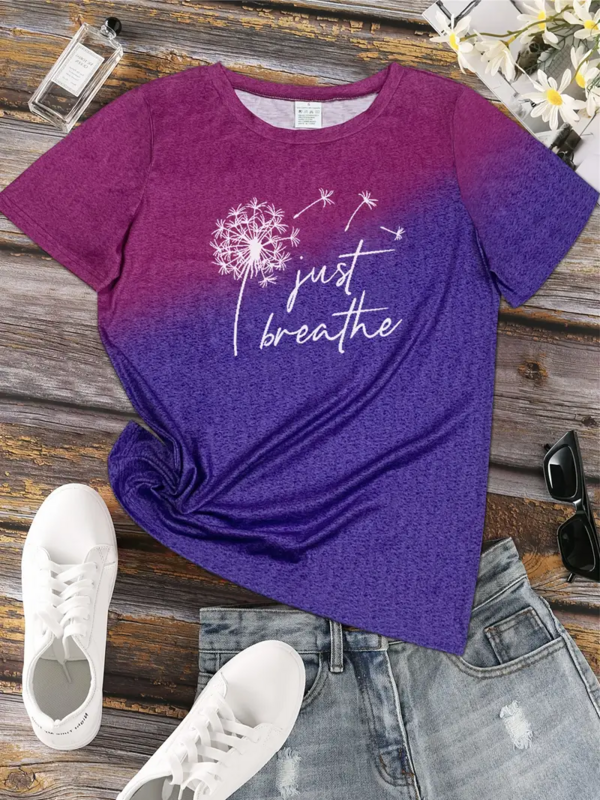 Moda donna girocollo stampato bandiera modello t-shirt a maniche corte estate moda Casual traspirante t-shirt croccante camicetta da donna