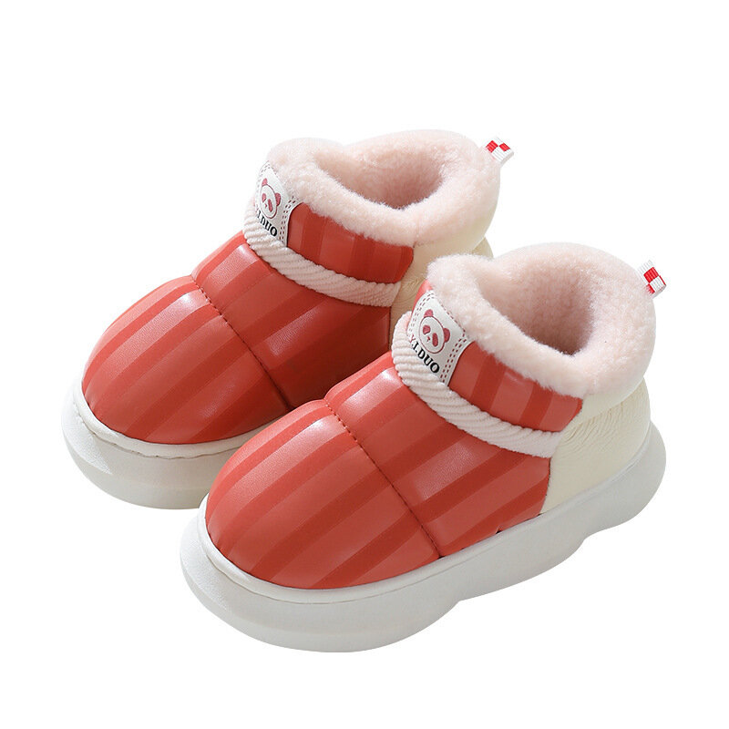 子供用の滑り止めウィンターシューズ,子供用の暖かい綿のインテリアシューズ,男の子と女の子用の暖かい靴,2022