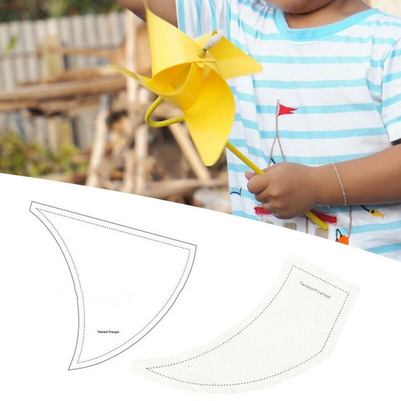 2Pcs Pinwheel Template Portable Not Easily Break Easy Tailoring Kids Supply Windmill Clipping Template Windmill Template