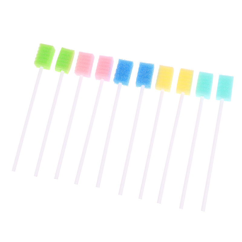 10Pcs Tooth Cleaning Mouth Dental Disposable Teeth Clean Oral Care Sponge Swab Little Sponge Brush