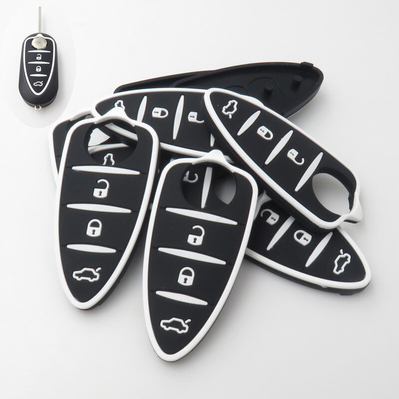 Xinyuexin-almohadilla de silicona para llave de coche, accesorio para Alfa Romeo 4C Mito Giulietta Mito 159 GTO GTA Flip Remote