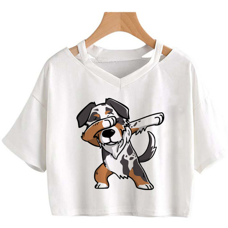 Camiseta de pastor harajuku para mujer, ropa de anime con gráfico japonés