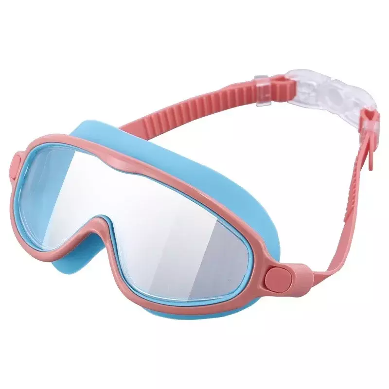 Профессиональные плавательные очки с большой оправой, водонепроницаемые Мягкие силиконовые очки для плавания, противотуманные очки с УФ-защитой для мужчин и женщин