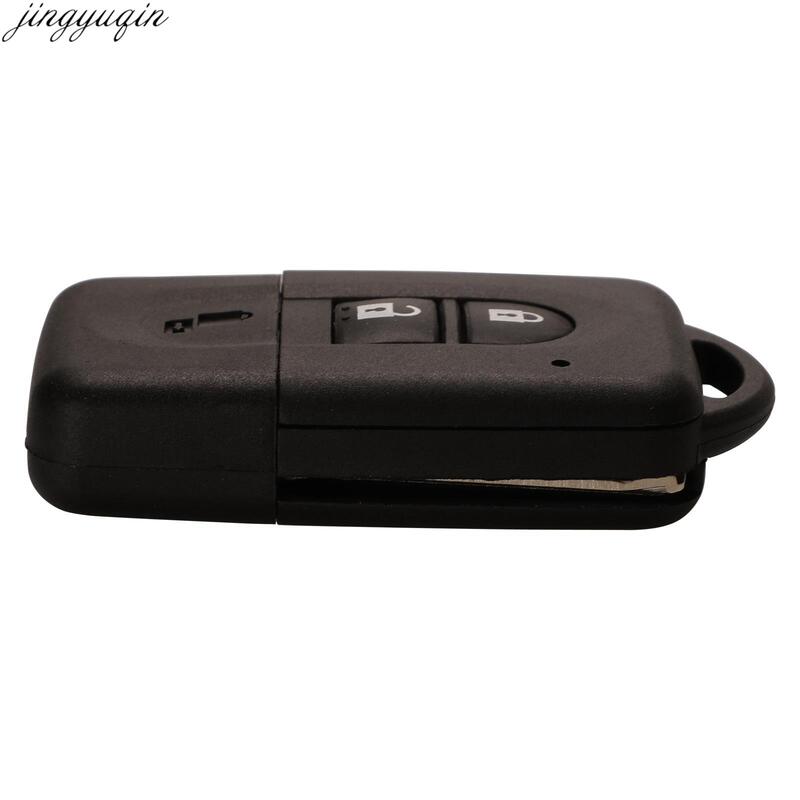 Jingyuqin 2 кнопочный дистанционный Автомобильный ключ оболочка брелок для Nissan Micra Xtrail Qashqai Juke Duke Navara Pathfinder Note