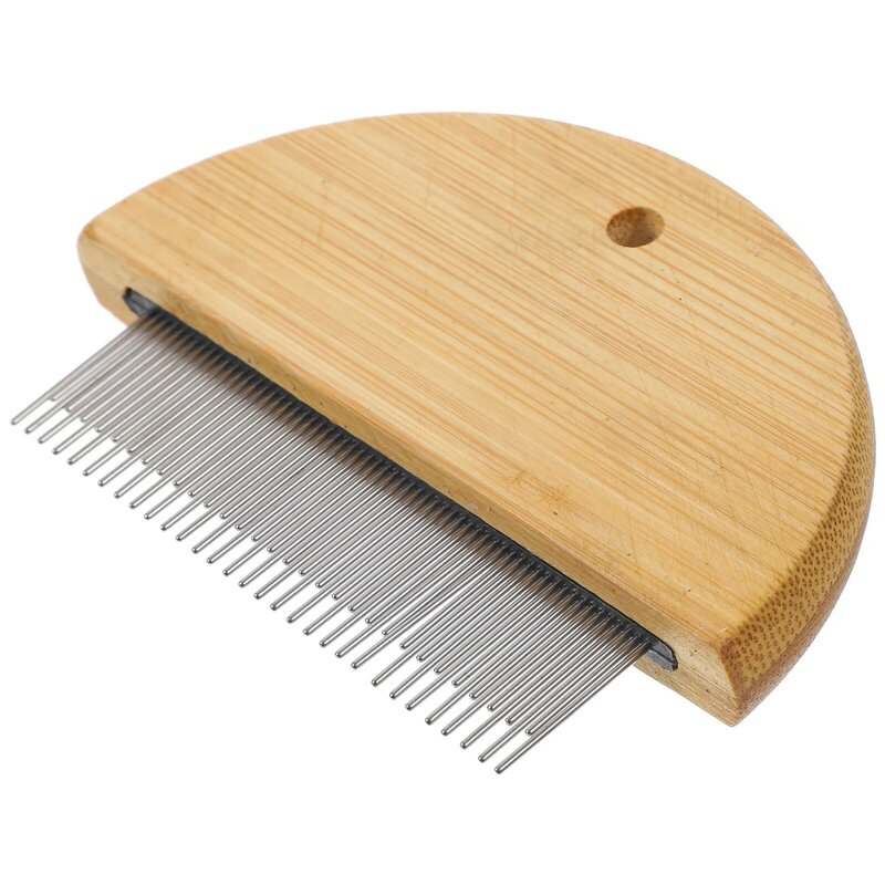 Paleta de Metal para el pelo de caballo de madera, peine de aseo, raspador para herramientas de eliminación de pelo, exfoliante de limpieza facial