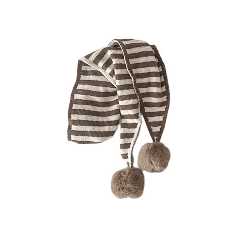 Bufanda a rayas elegante para niños, accesorios invierno adecuados para regalo en clima frío Y55B