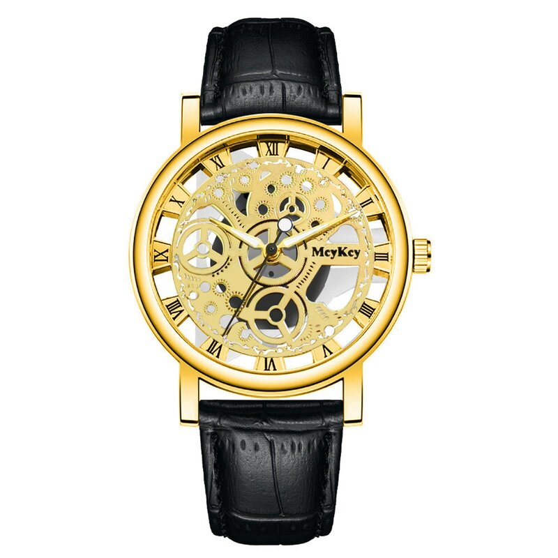 Мужские часы 2024, водонепроницаемые светящиеся Роскошные Повседневные Спортивные кварцевые наручные часы с кожаным ремешком, мужские часы в стиле милитари