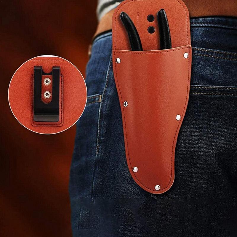 PU Leather Holster Gardening Pruning Shears Cover Garden Scissors Case Pruner Sheath Pruner Holster with Locking Button