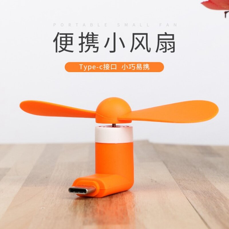 Creative Portable Micro Mini Fan Mobile Phone Mini Fan Charging Treasure Fan USB Gadget Cooling Fans For Type-C Android