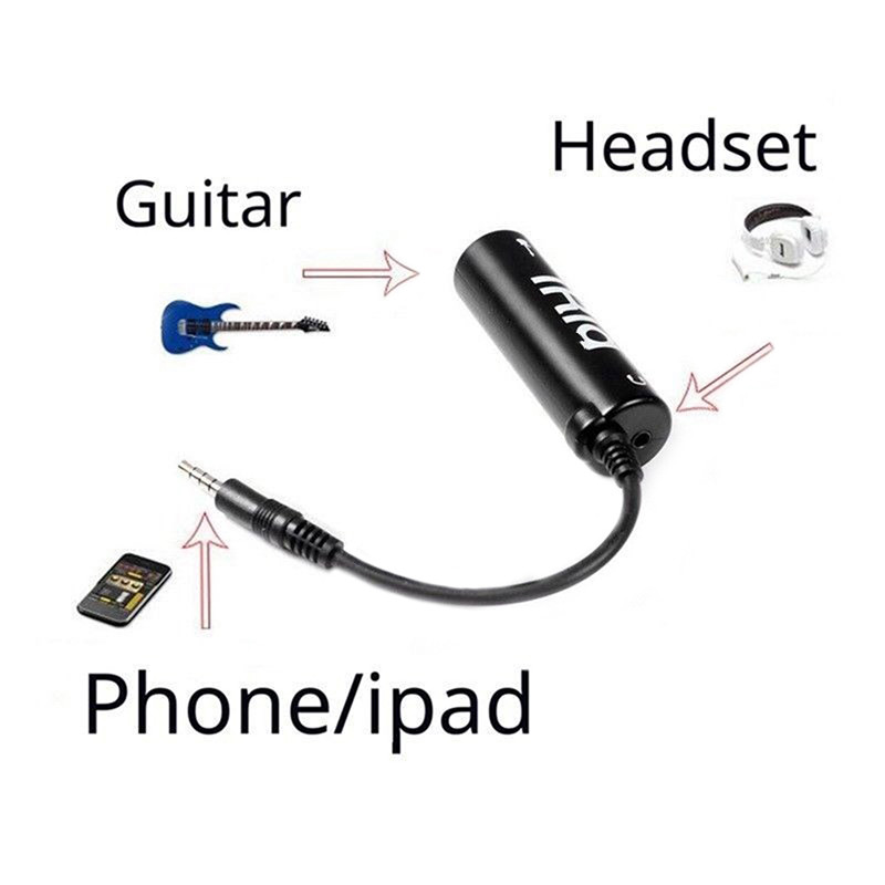 Hot Guitar Interface I-Rig konwerter gitary do telefonu interfejs Audio Tuner gitarowy gitary linowej Irig konwerter