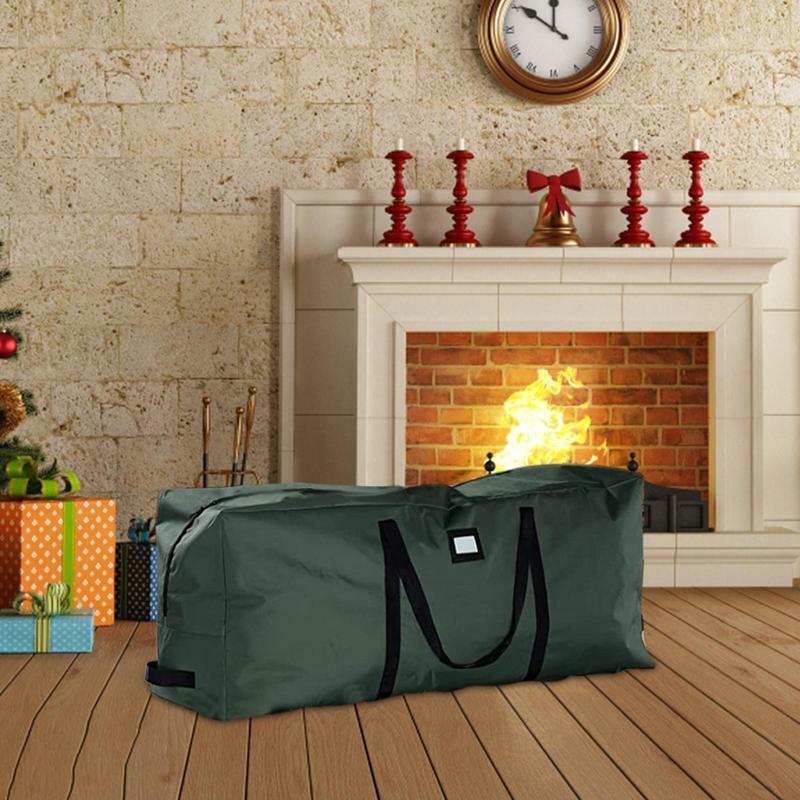 Tas penyimpanan pohon Natal dapat dilipat tahan air tas penyimpanan pohon Natal pakaian selimut kapasitas besar tas penyimpanan debu