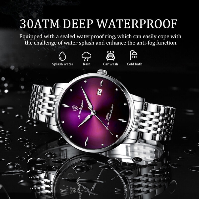 Topowy męski zegarek męski zegarek na rękę z wodoodpornym świecącym zegarki ze stali nierdzewnej sportowym zegarem kwarcowym
