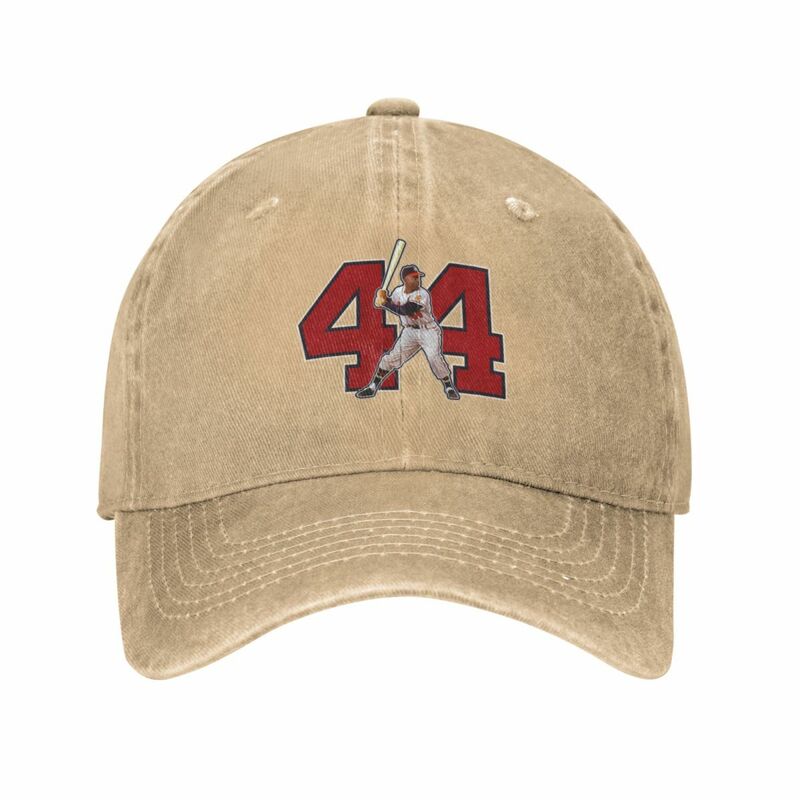 44 - Hammerin Hank (Original) หมวกคาวบอยหมวกหมวกกันแดดหมวกชาย Trucker หมวก Trucker หมวกหมวก