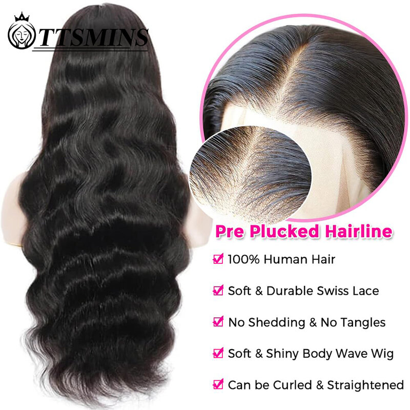 Влажные и волнистые парики на сетке для женщин, парик из человеческих волос на сетке спереди, натуральные черные волосы, предварительно выщипанные длинные 34 дюйма, парик без клея