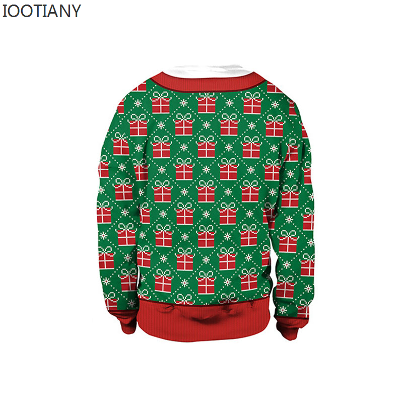 Grüne Frauen Männer hässliche Weihnachten Sweatshirt lustige süße Geschenke Katzen Santa 3d gedruckt Pullover Tops Herbst Winter Weihnachten Sweatshirts Coa