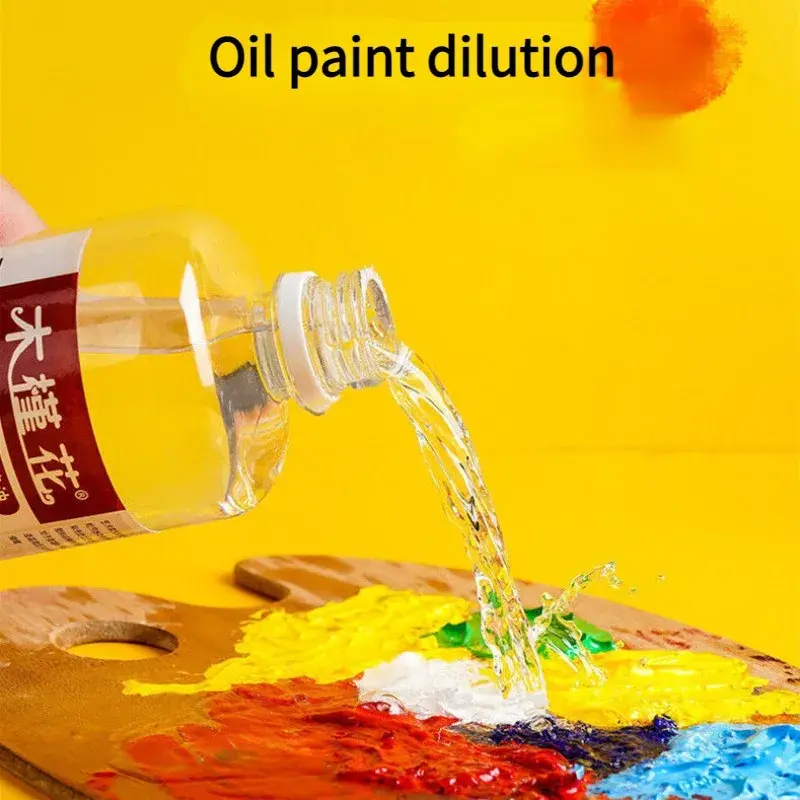 250ml/500ml Oil Painting Turpentine Art Painting Odorless Color Mixing Oil Art Tools Cleaning Oil Painting Thinner