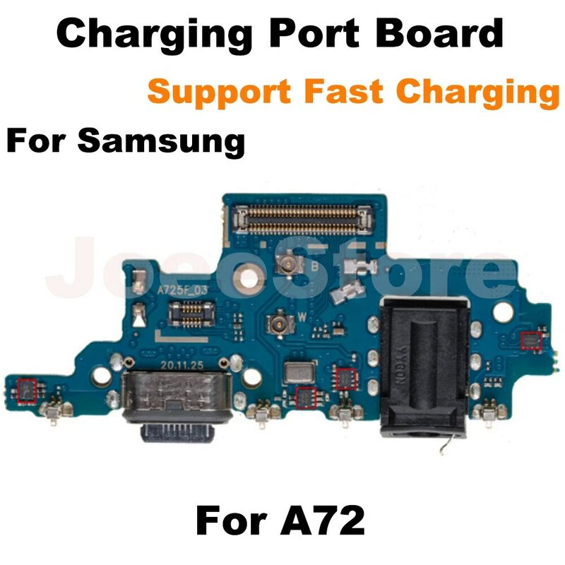 마이크 모듈 USB 고속 충전 커넥터 플렉스 케이블, 충전 포트 보드, 삼성 A72 A73 A52 A53 A33 A23 A24 A14 A13 A12