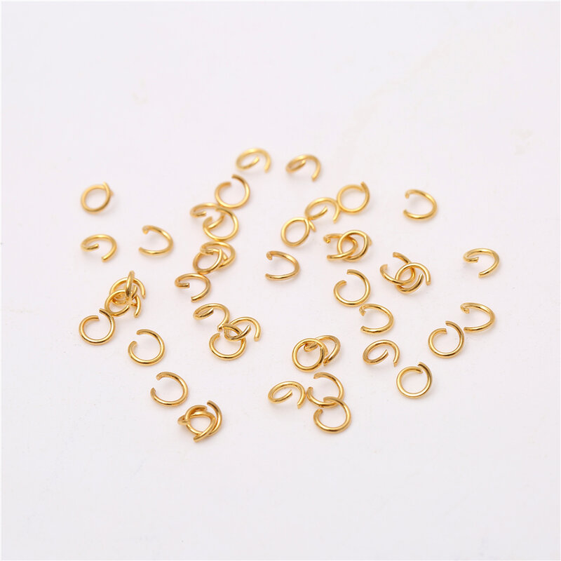 50-200 Buah Baja Nirkarat Cincin Lompat Terbuka untuk Pembuatan Perhiasan Konektor Cincin Pemisah Aksesori Diy Persediaan Temuan Perhiasan