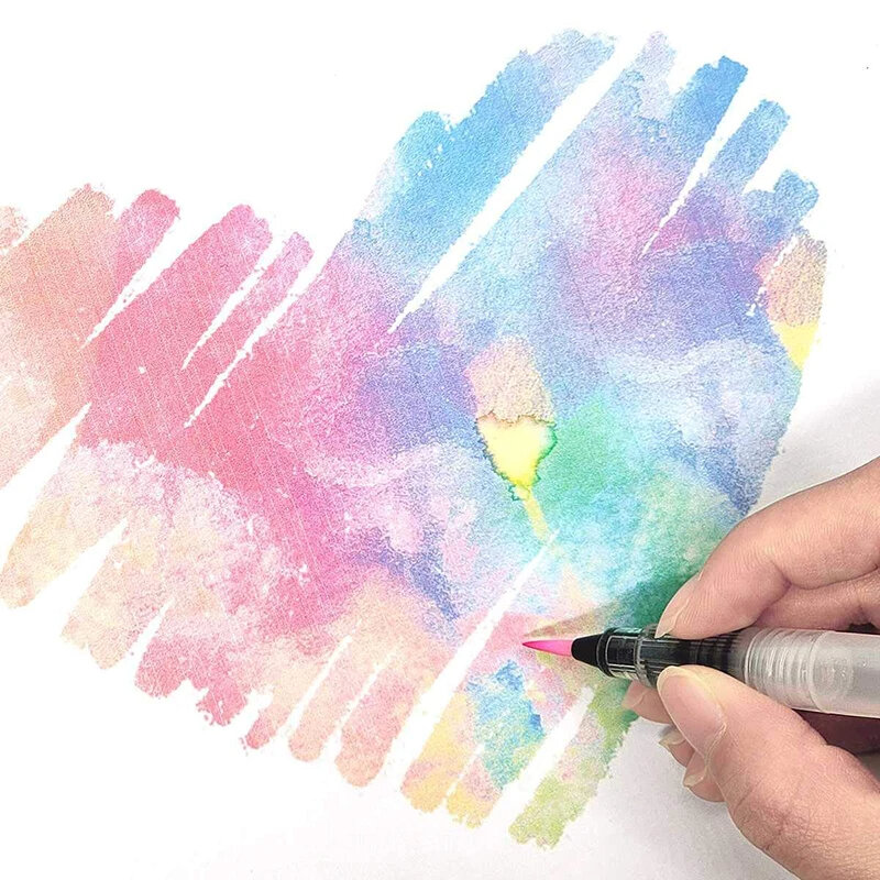 水彩ブラシセット,初心者または子供のための色鉛筆,使いやすく,塗装が簡単,9個,12個