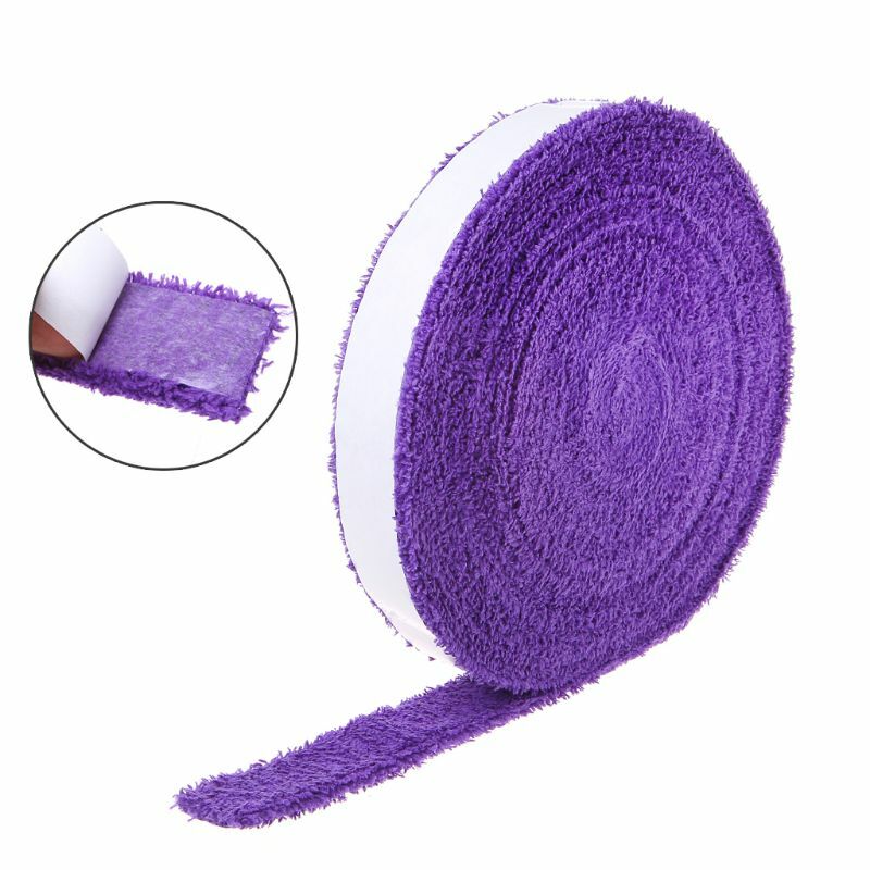 Badminton Tennis Racket Overgrips Non-Slip Sweat Band Grip Tape 10M/32.8ft Towel Glue Grip