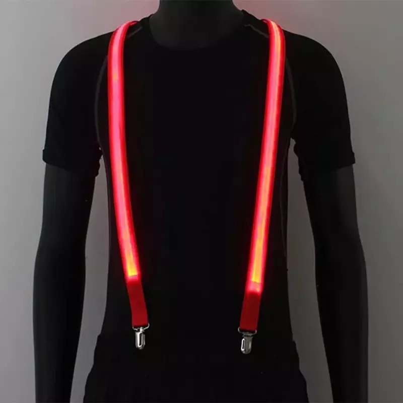 NEW Suspenders with Bow Tie LED Lights Woman Hangers for Men Suspenders for Pants Suspenders Men Motorcycle Pants Belt SD01