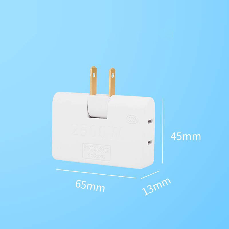 Draaibare Socket Converter Een In Drie 180 Graden Extension Plug Multi Plug Mini Slim Wireless Outlet Adapter Licht Convenien