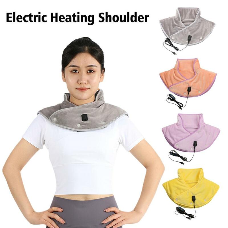 Elektrisch beheiztes Schulter massage gerät USB-Heizkissen Wrap Hals Hals Schmerz linderung lindern Rückens tütze Kompresse Werkzeug Fatig wärmer