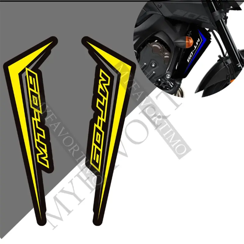Stiker Fairing, tempelan lutut sepeda motor Fender kaca depan untuk Yamaha MT09 MT 09 FZ SP pelindung bantalan tangki