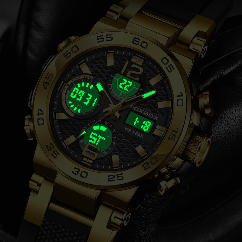 LIGE Top Luxury Watches Men Military Army Mens Watch impermeabile Sport orologio da polso Dual Display orologio maschile Relogio Masculino + BOX