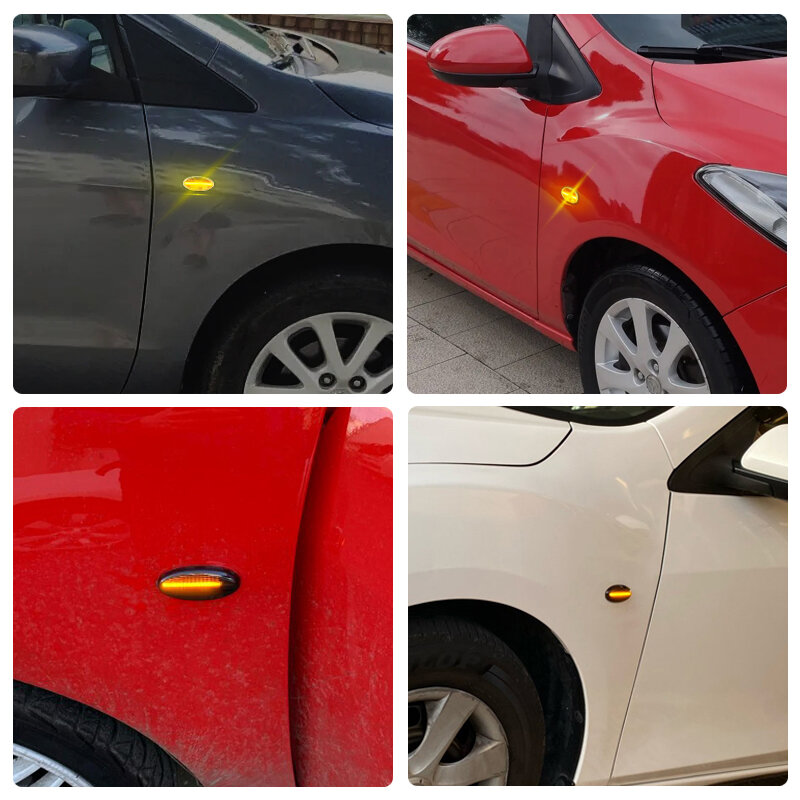 Enquêter de Position Latéral LED, Clignotants, pour Mazda 2 2011-2013, Mazda 3 2004-2011, Mazda 5 2006-2010, Mazda MPV 2000-2006
