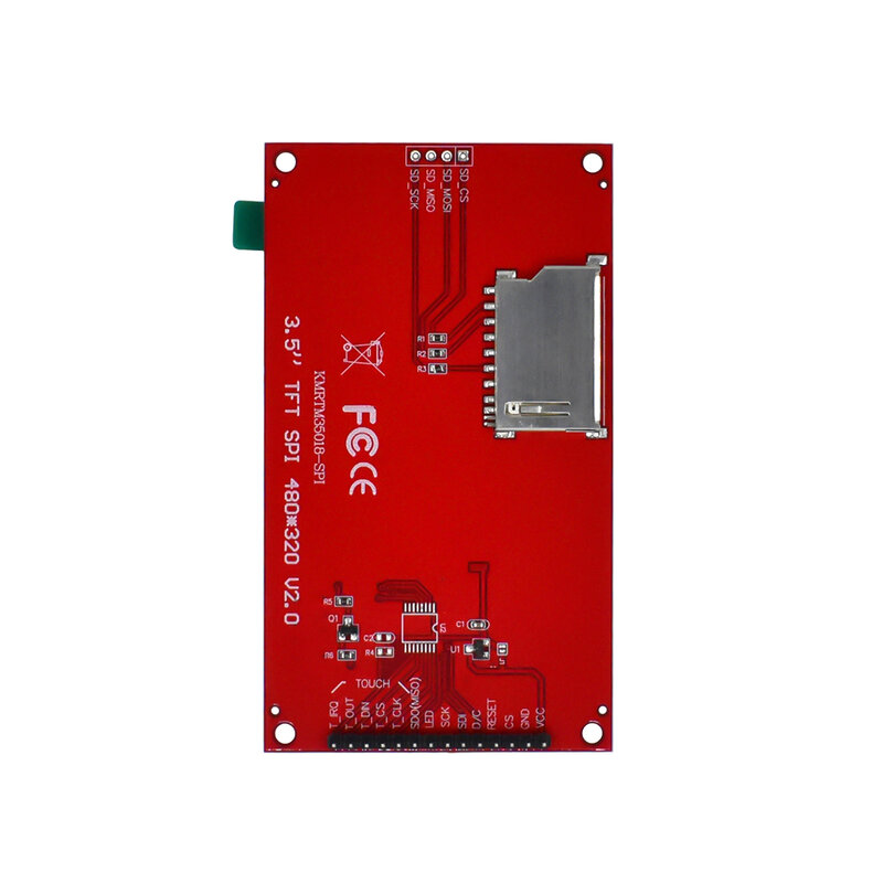 Modulo LCD TFT da 3.5 pollici con Touch Panel ILI9488 Driver 320x480 SPI port interfaccia seriale (9 IO) Touch ic XPT2046 per ard stm32
