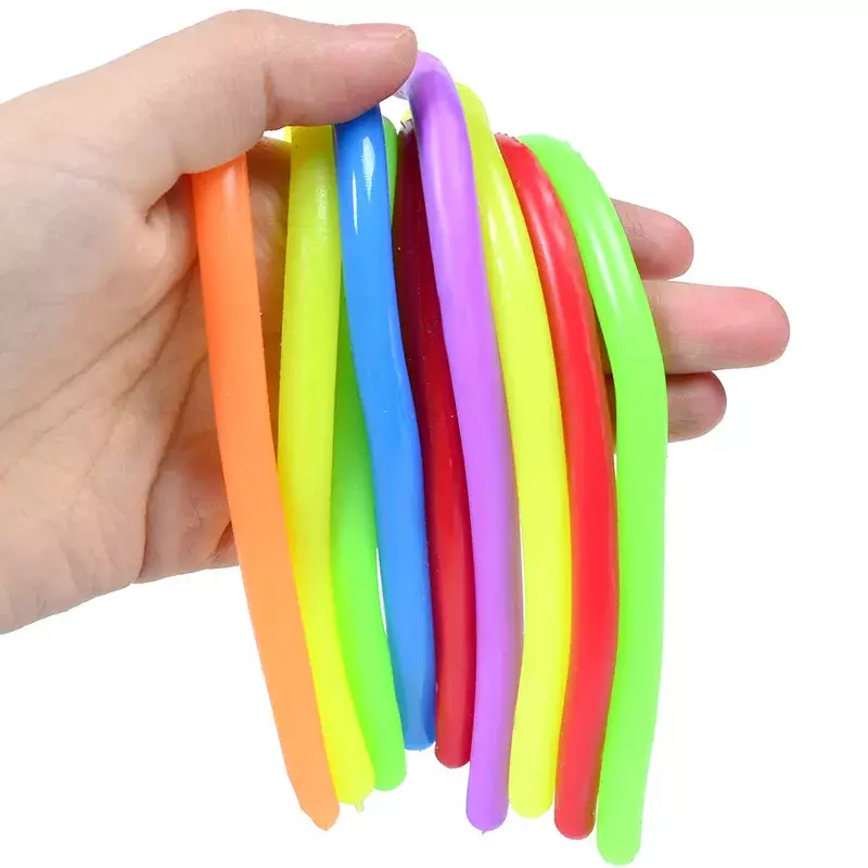 Cuerda elástica de goma suave para aliviar el estrés, cuerda elástica para adultos y niños, juguetes de ventilación de descompresión, cuerdas relajantes
