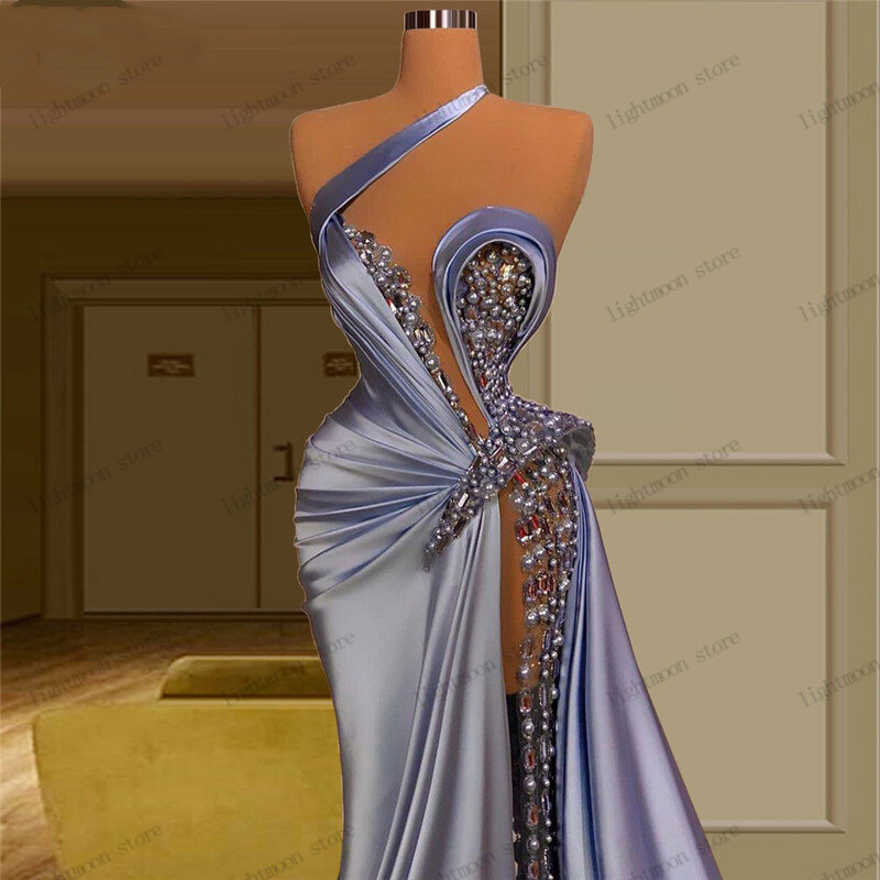 Przepiękne sukienka na studniówkę eleganckie suknie wieczorowe dla kobiet 2024 z koronkową aplikacją syrenki na formalne przyjęcie Vestidos De Gala