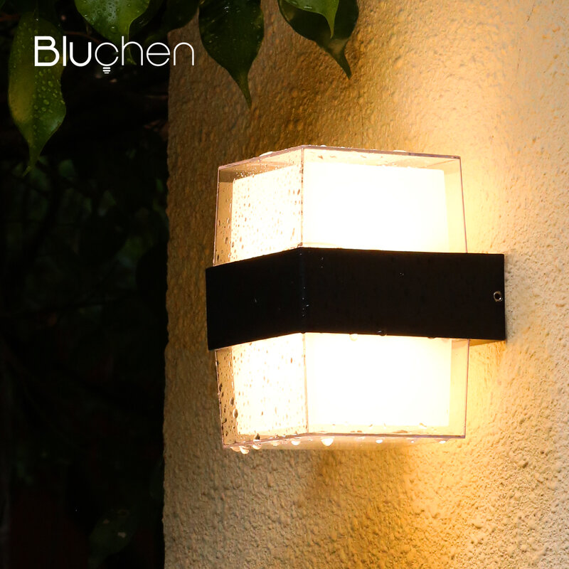防水IP65防水LEDウォールライト,モダンな屋外ウォールライト,庭,バスルームに最適