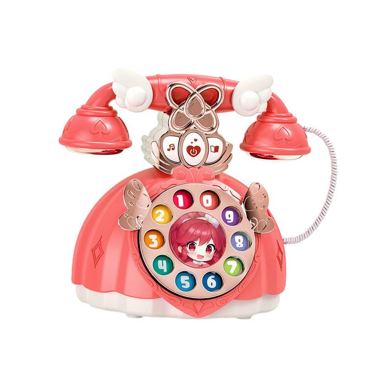 Cartoon Baby Musical Phone Toy Simulation Telephone Toys Early Educational Role Game for Child Entertainment Boys and Girls