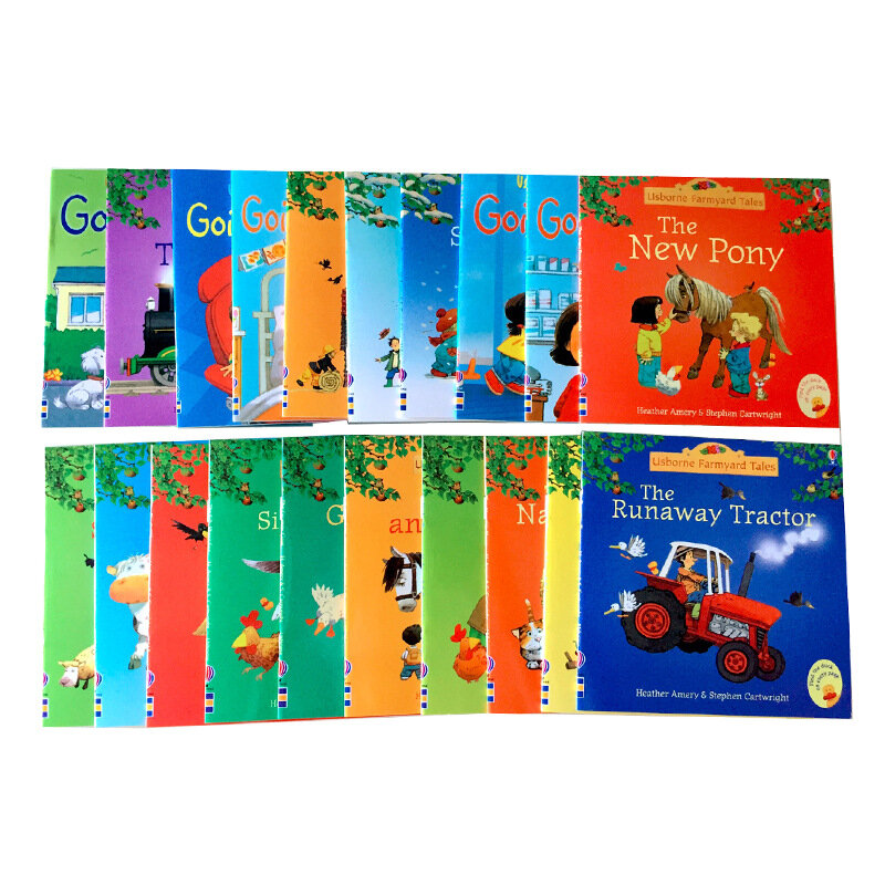 20Books/set 15X15Cm Kids Usborne Picture Books for Children Baby Famous Story English Child Book Educativo Infantil