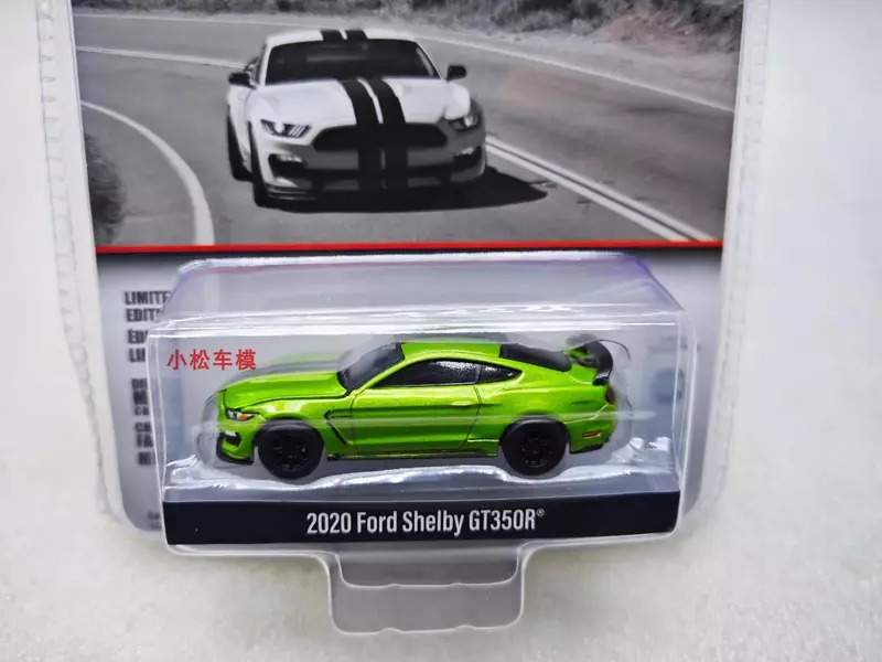 Модель автомобиля Ford Shelby GT350R, модель из металлического сплава под давлением в честь 60-летнего юбилея, игрушка для подарка, коллекция W1248, 1:64, 2020