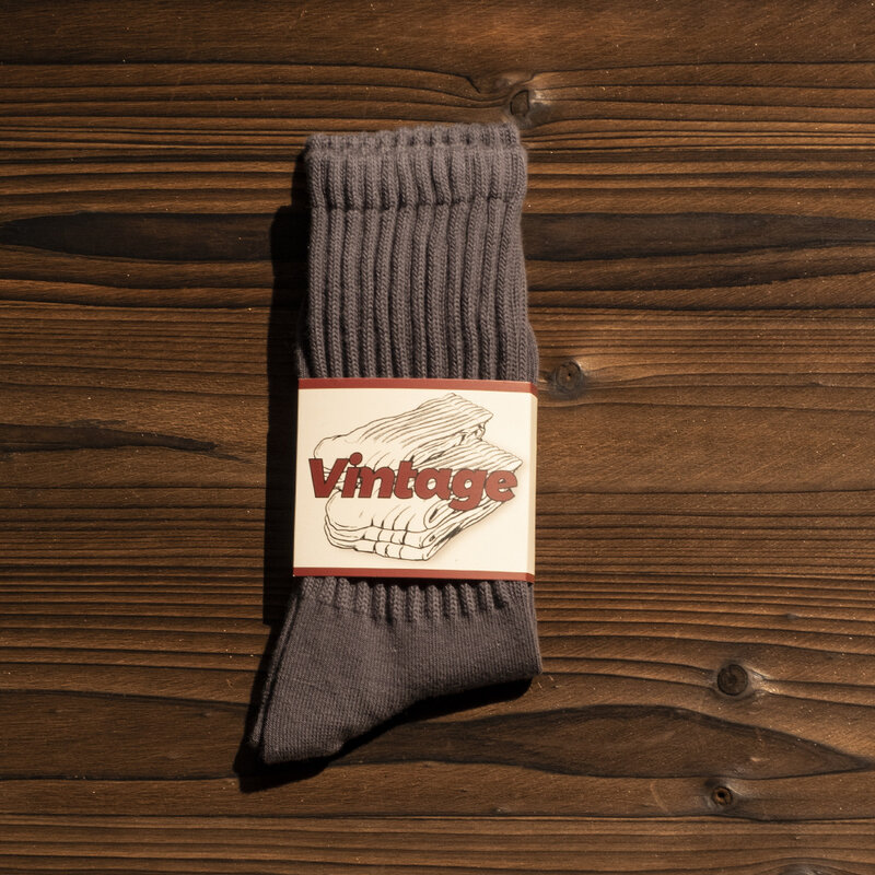 Calcetines altos de algodón para hombre y mujer, medias de tubo medio, estilo americano Vintage, línea gruesa japonesa, calcetines apilables de otoño