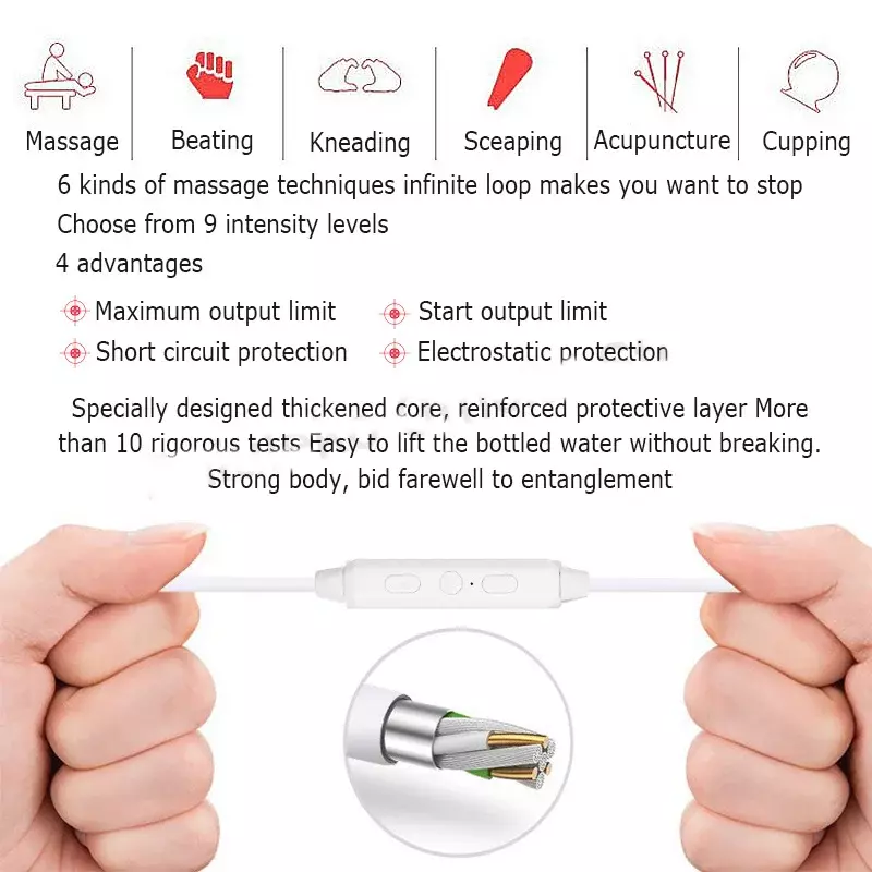 Mini Portable Massager Muscle Stimulator Body Relax Phone Connection Therapy Massage Pulse Tens Acupuncture Relaxation