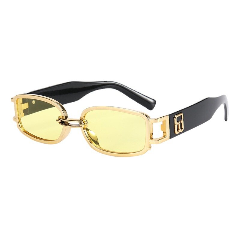 Очки солнцезащитные для мужчин и женщин, Модные Винтажные брендовые дизайнерские прямоугольные солнечные очки в стиле ретро, популярные красочные квадратные очки