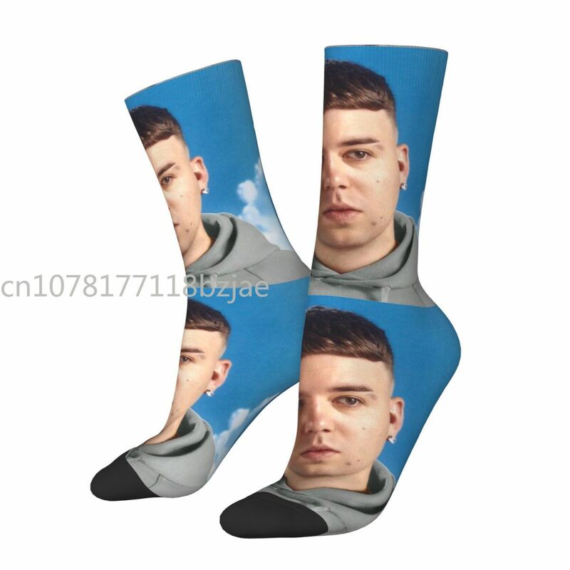 Crazy Design Quevedo Album Donde Quiero Estar Theme Design Cozy Socks All Seasons Rapper Cotton Long Socks Breathable
