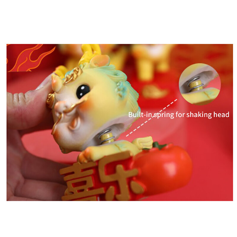 Jaar Miniatuur Drakenbeeld Harsbeeld Chinese Dierenriem Drakenornamenten Decoratie